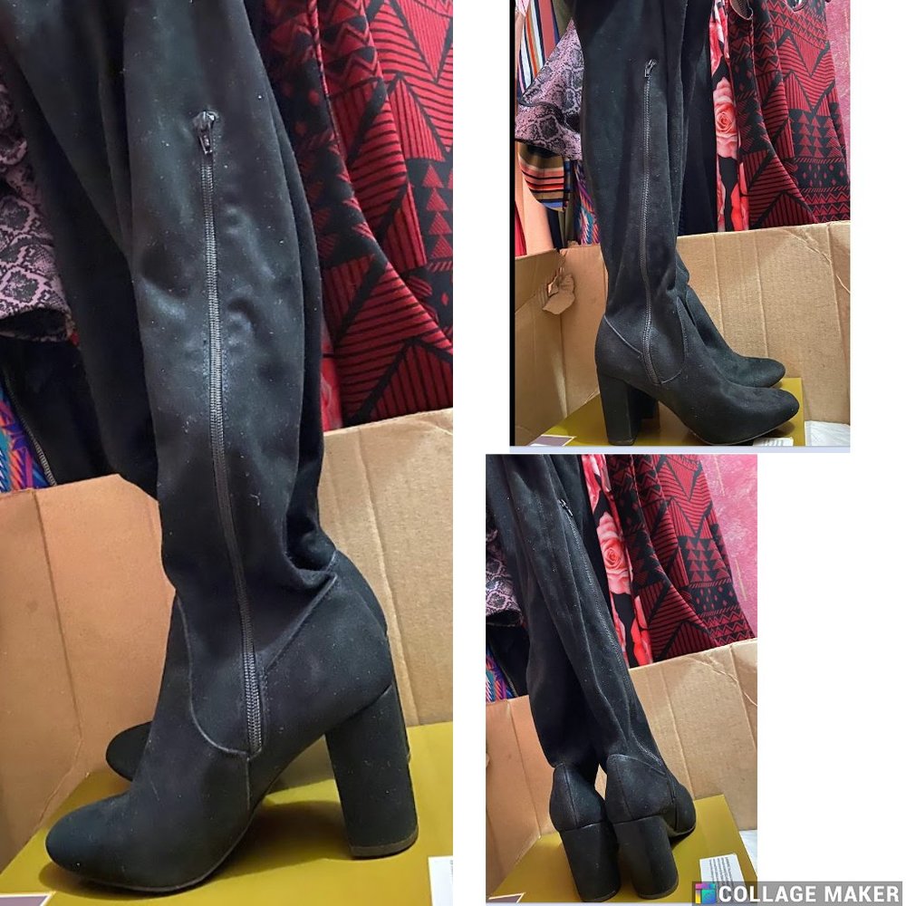 Black Trisha Boots 7 1-2 Medium